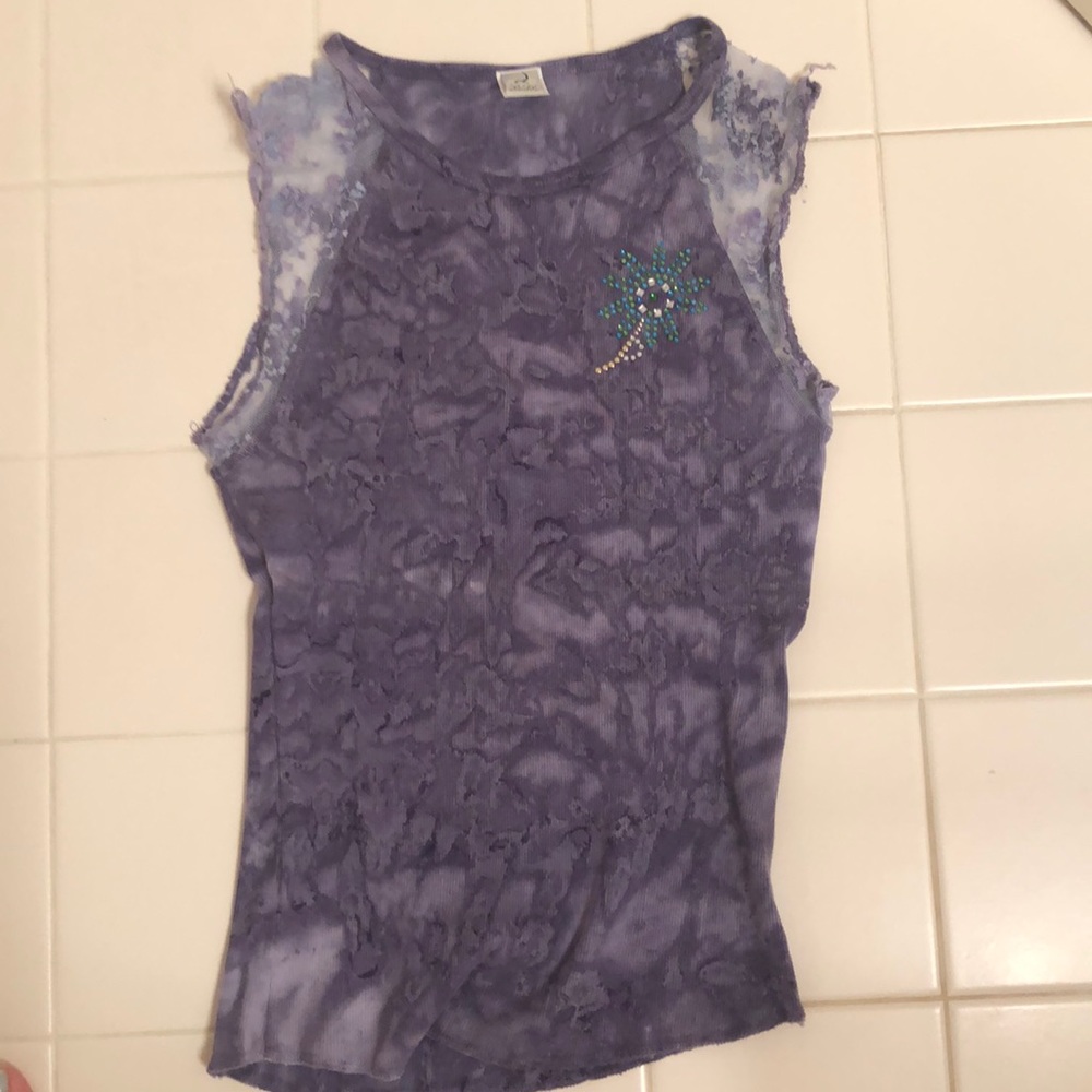 Purple tye dye look tank
